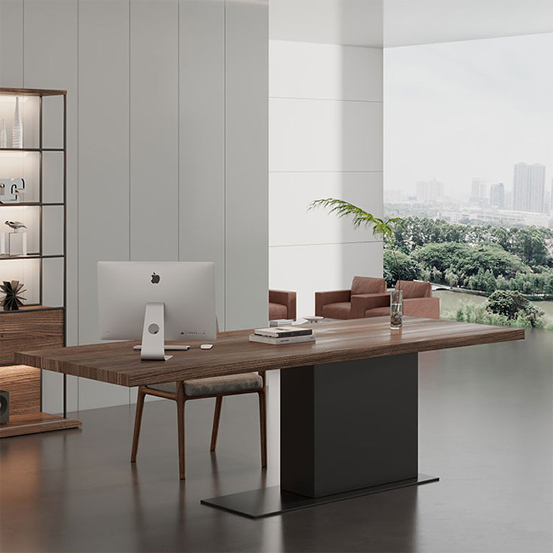 Bureau haut de gamme en bois massif, 29.53"H*78.74"W*35.43"D