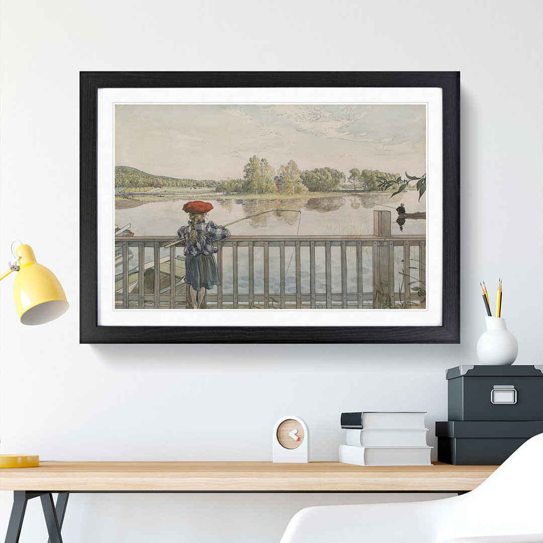 Lisbeth Angling by Carl Larsson - Picture Frame Painting