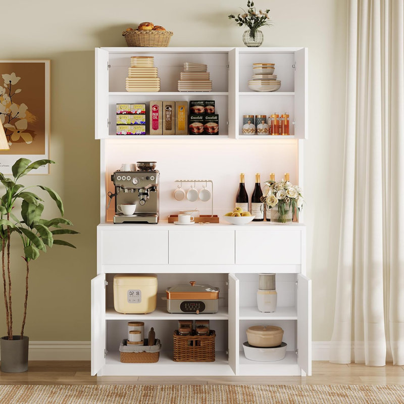 70.1cm Kitchen Pantry, White