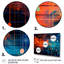 Vagues de notes de musique en orange et bleu rétro I - impression-1394443582-1394443579