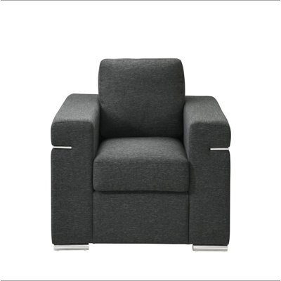 Chaise avec accoudoirs en lin