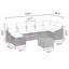 vidaXL Garden Sofa Set with Cushion 8 pcs Grey Poly Rattan