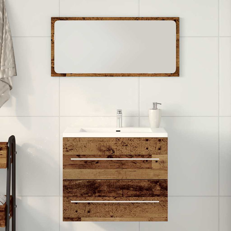 60cm Single Bathroom Vanity Base Only, Old Wood