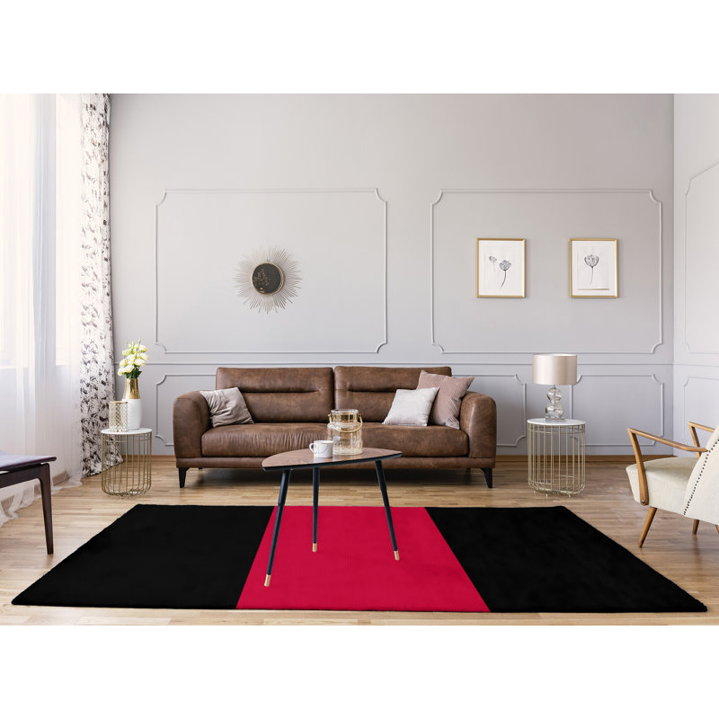 Tapis de zone rouge/noir, Rectangle 8 pi x 10 pi