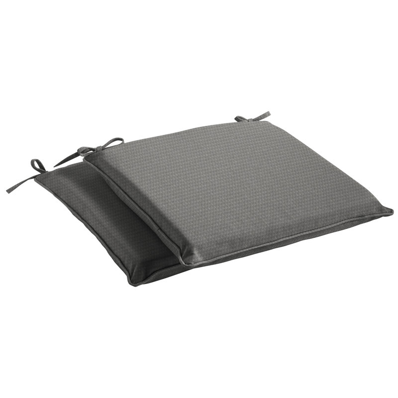 Outdoor 2'' Dining Chair Chair Pad, 19" W x 16" D, Mint/White
