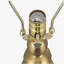 Lampe de table D15x29,5 "or et blanc avec corps rond à quatre niveaux (assemblage de l'abat-jour requis)-1856630419