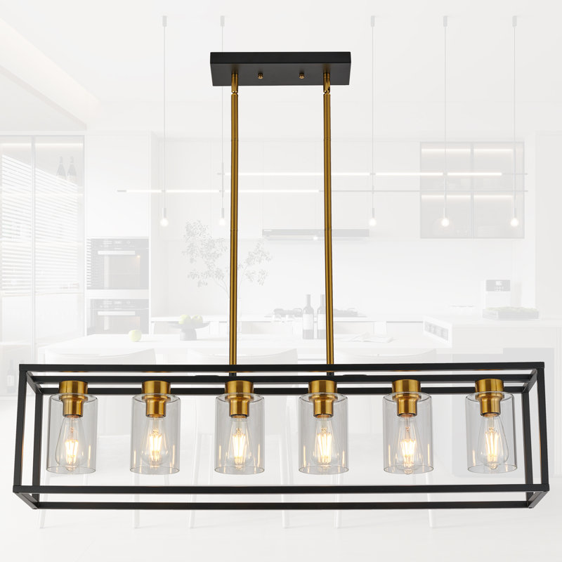 Allyn 5 - Light Pendant, Brushed Brass / Black, 6
