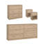 Ensemble de chambre à coucher 4 pièces, hickory Jackson-1751469892