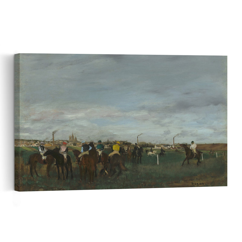 Les Courses, 1871-1872 - Estampe murale contemporaine abstraite impressionniste représentant un cheval, H 12 po x l 18 po