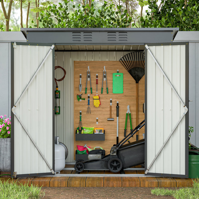 All Weather Outdoor Tool Cabinet 6X4 Ft - Black, Build 6'X4' Pet House Spacious Interior