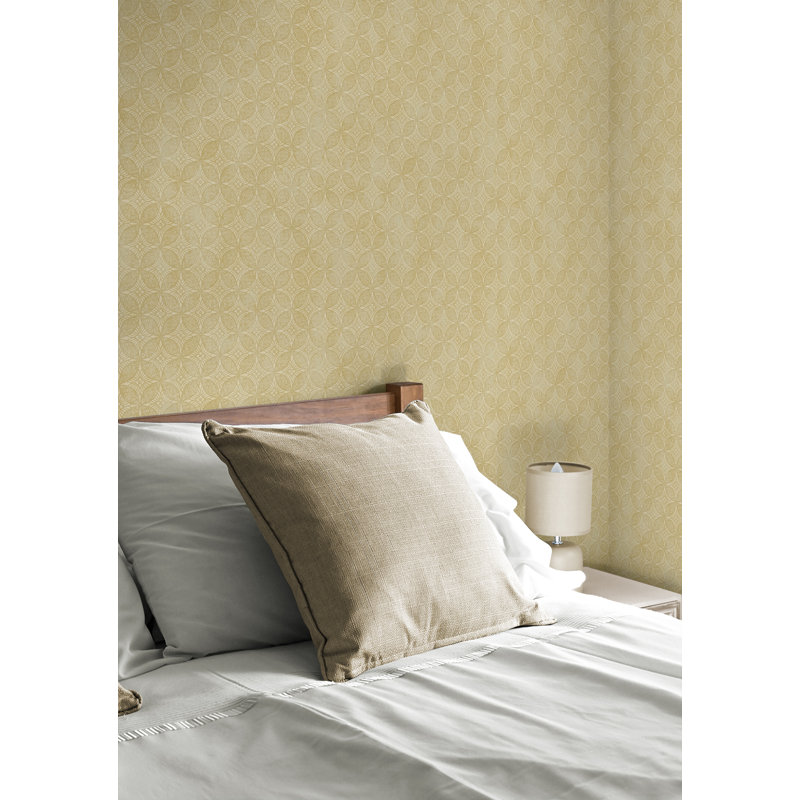  Papier peint à motif de médaillon non tissé brun clair Designs, Chameau métallique