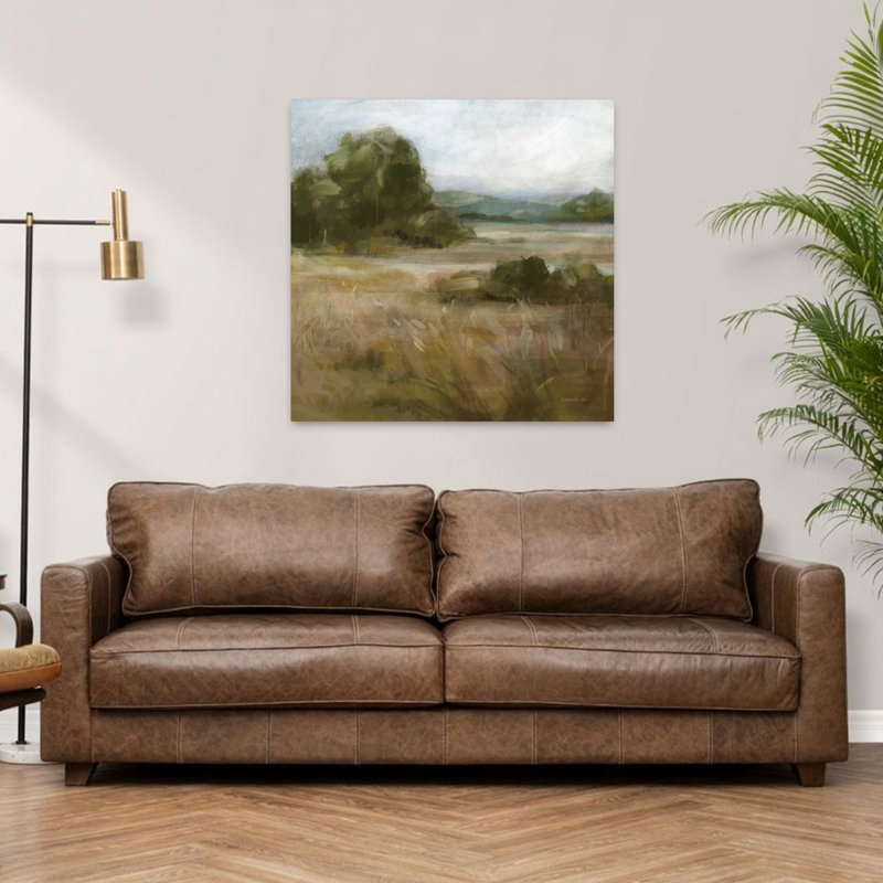 Chemin contemporain contemporain avec une baie bleue, H 36 po x l 36 po