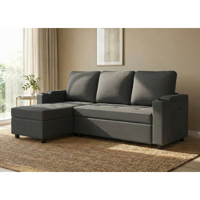 3 Seater Linen Blend Sofa Bed