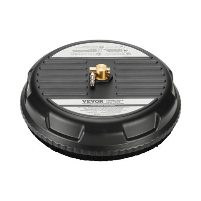 Nettoyeur de surface 15 po, laveuse à pression en plastique avec 4 roues, 4 000 lb / po2 maximum, connecteur rapide 1/4, 2 buses de pulvérisation, idéal pour les allées, les trottoirs, les patios, les terrasses, noir