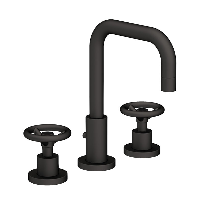 Tyler Widespread Bathroom Faucet with Drain Assembly, Flat Black