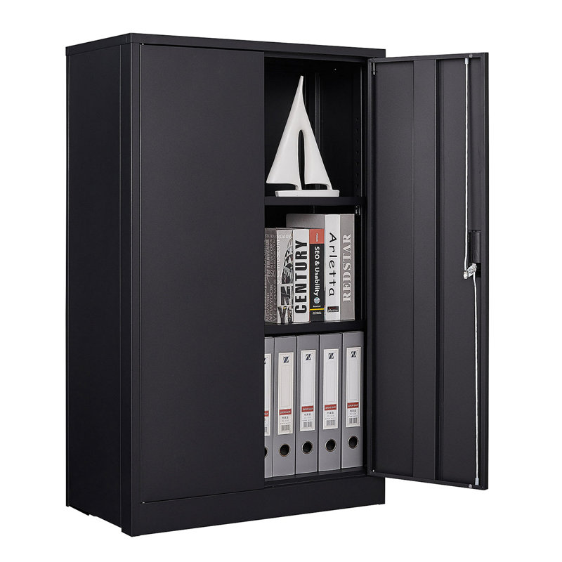Metal Storage Cabinet With Locking Doors And Adjustable Shelf, Folding Filing Storage Cabinet , Folding Storage Locker Cabinet For Home Office,School,Garage