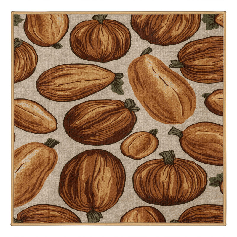  Tapis lavable en légumes Yam, Carré 8 pi