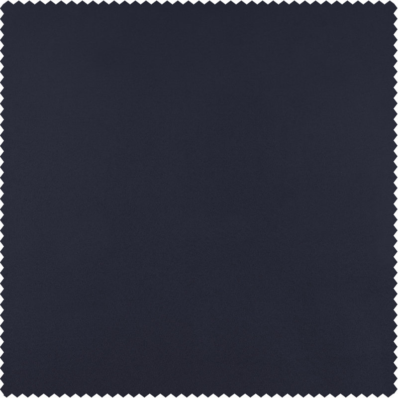Klarissa Grommet Room Darkening Curtains - Single Panel Drapes, Navy Blue