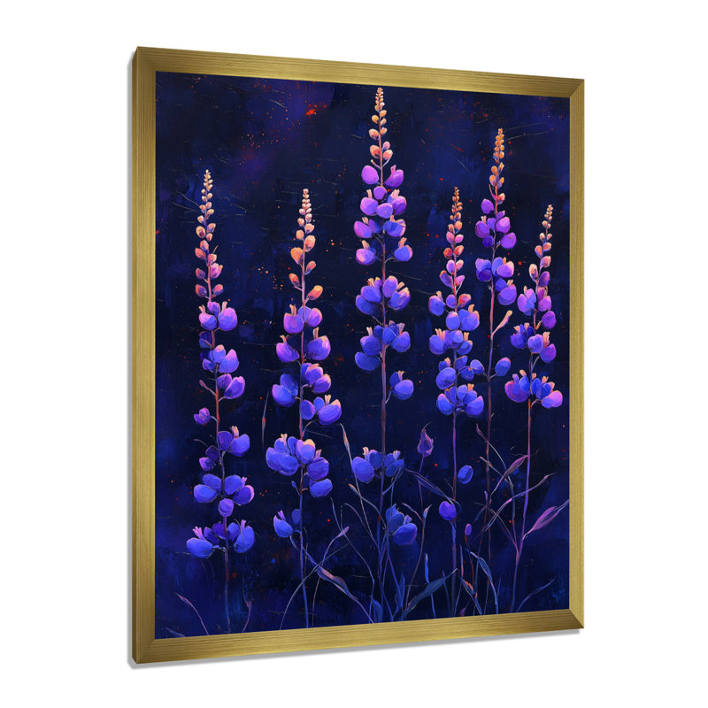 Barbican - impressions sur toile florales, H 44 po x l 34 po, Reproduction encadrée d'une seule photo, Doré