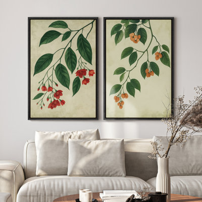Framed Canvas wall Art, Vintage Abstract Wall pirnts for Bedroom