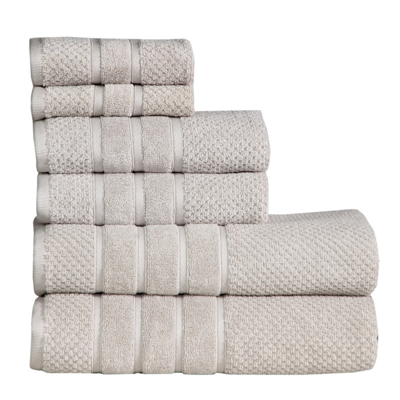 Luxury Ringspun 625 GSM luxury 6-piece, 100% cotton- super-soft, highly absorbent & quick-dry bath towel set (2 PC - bath, hand & washcloth) 