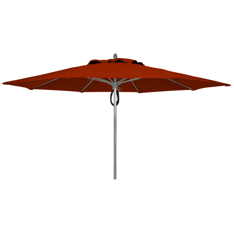 Parasol de marché 11 'Prestige, Aluminium brillant, Toscan