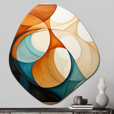 Emmett - Midcentury Modern Asymmetrical Metal Wall Art, Modern Irregular Shape Metal Art Print
