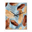 Retro Boho Feathers In Blue And Orange II - Feathers Very Large Wall Clocks-99639404