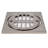 4-1/4" Brass Shower Tile Square with 3-1/2" OD Round Drain Cover-107541817