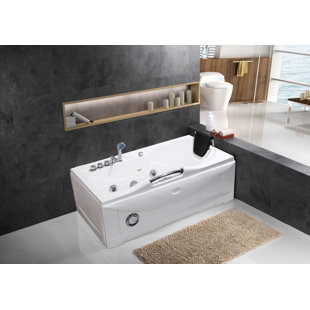 Carrelage 60 po x l 32 po en fibre de verre avec robinet / baignoire légère / chauffante