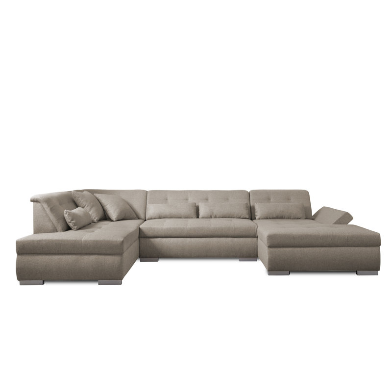 Vermont 7 Seater Corner Sectional, Beige, Left Hand Facing