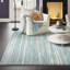 Tapis abstrait turquoise touffeté à la main-2125941853