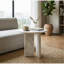 Table basse en marbre naturel blanc, petite table, table de salon, pierre naturelle, marbre véritable, marbre véritable