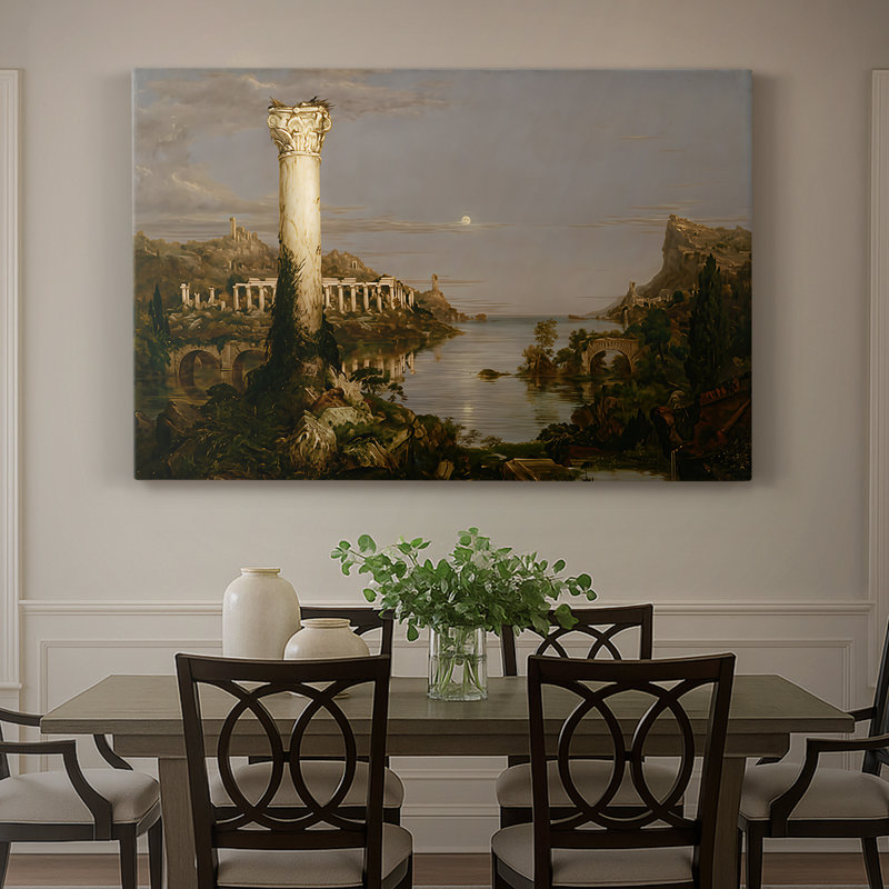 «The Course of Empire: Desolation» - Thomas Cole - Toile tendue avec châssis-1836, 40 po x 60 po