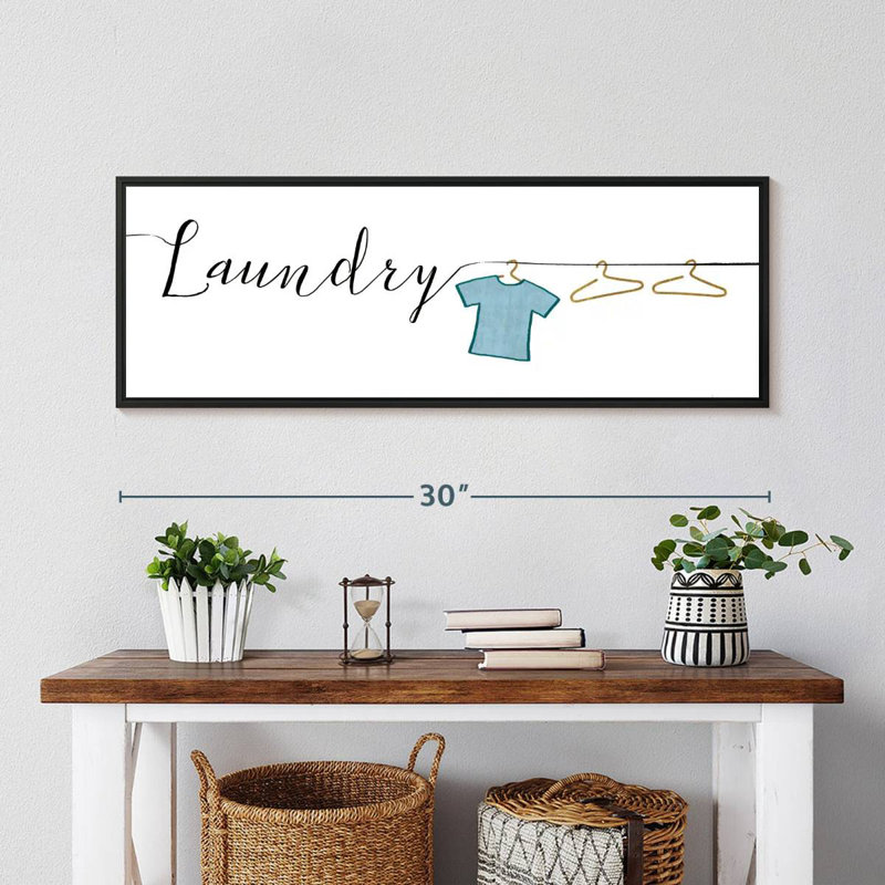 Wash And Dry I, Floating Frame Black, 31" X 11"