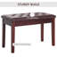 Banc de piano, fauteuil de piano en duo avec coussin rembourré en similicuir et structure en bois, banc à clavier capitonné-571525337