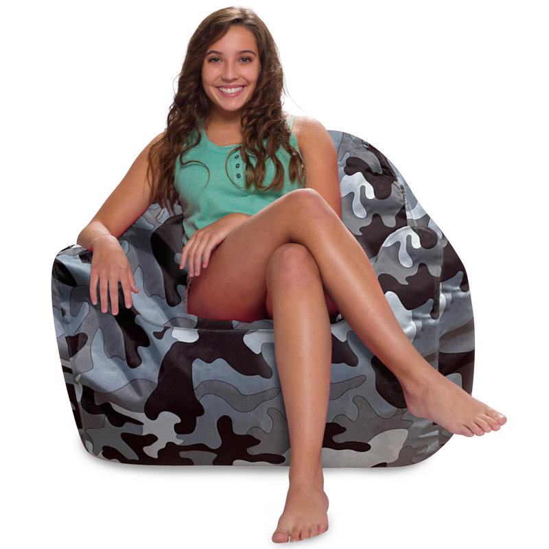 Bean Bag Chair Structured Seat for Kids, Teens and Adults, Comfy Bean Bag Chair for Gaming, Reading and Watching TV, Malibu Lounge Chair, Multiple Colors and Fabrics