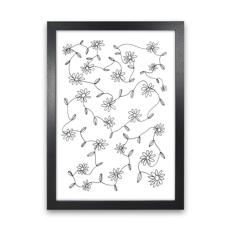 September Daisies by Carissa Tanton - Print, 63cm H x 46cm W x 3cm D, Black Framed