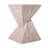 Andree 18.5"H Outdoor Magnesium Oxide Side Table with Sculptural Twist Design-125098459