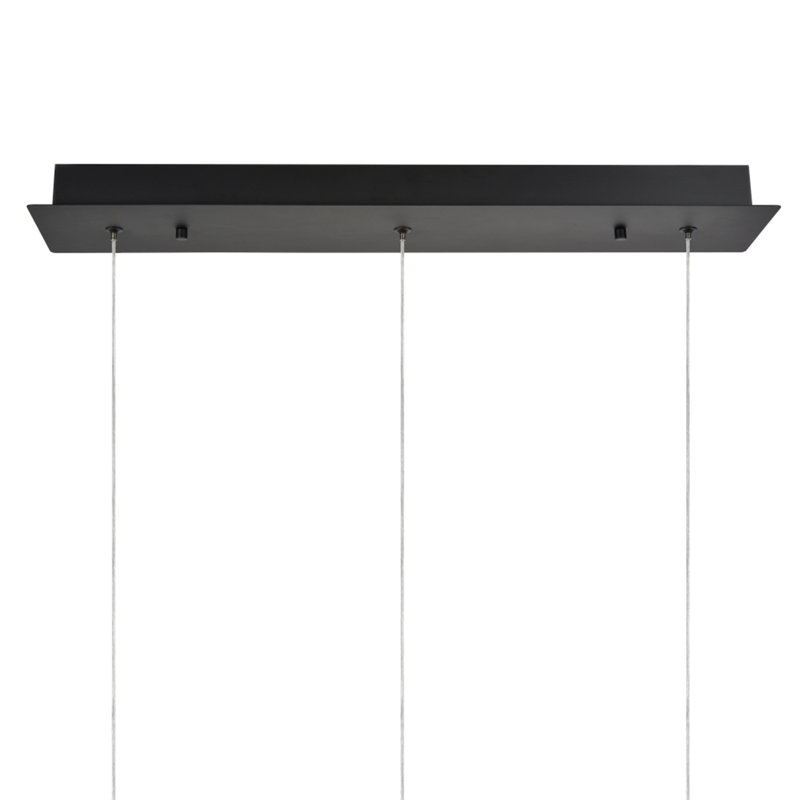 3 - Light Kitchen Island Pendant, Black