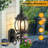 Outdoor Wall Light, Black Exterior Porch Light Wall Mount, Dusk to Dawn Exterior Sconce Lighting for Garage, Front