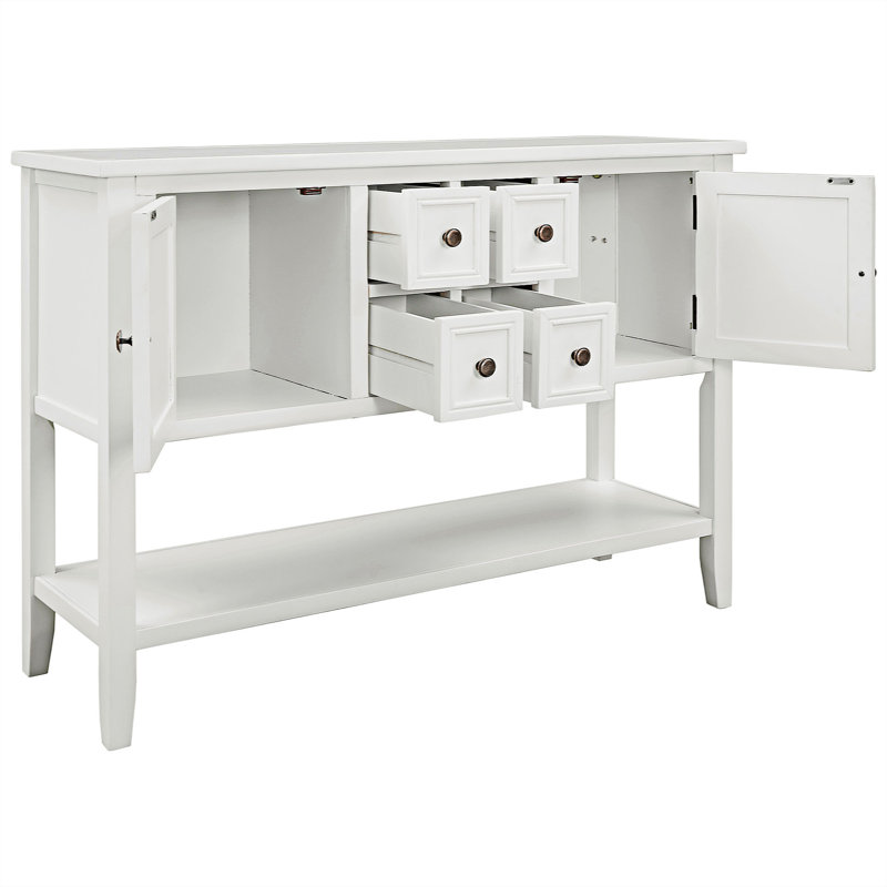Alexsandra 46'' Solid Wood Console Table, White