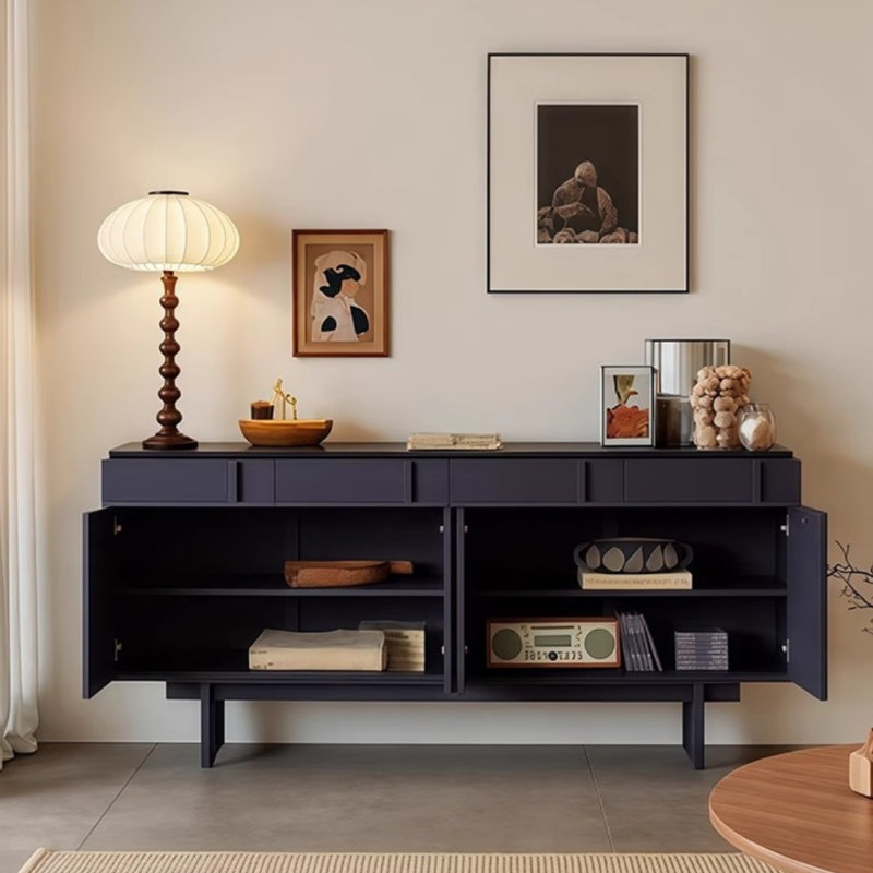 Buffet rétro de couleur unie, H 30,71 po x l 78,74 po x P 17,13 po