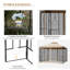 Abri de jardin avec tablettes d'angle, abri de jardin avec auvent et filet ventilé pour le jardin, la pelouse, la cour et la terrasse