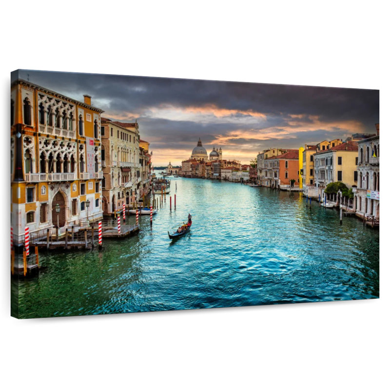 Kavia Gondola dans le Grand Canal Venise I, H 30 po x l 45 po