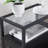 Set of 2 Black Narrow End Tables with Drawers and Open Shelf, Modern Industrial Nightstands with Storage for Bedroom, Sofa Side or Small Spaces-1257649589-1313099166