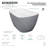 Kingston Brass Arcticstone 52-Inch Solid Surface Oval Single Slipper Freestanding Tub with Drain-57475210