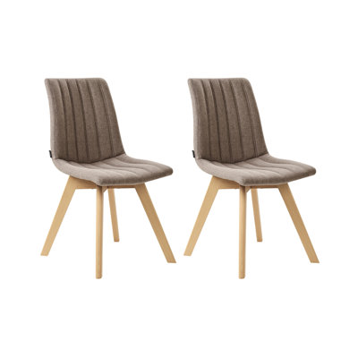 Set of 2 Dining Chairs CALGARY II Fabric 