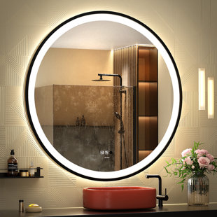 KWW 20 x 28 Inch LED Lighted Bathroom Medicine Cabinet, Defogger, Dimmable,  3 Color Light Makeup Mirror, Outlets & USBs, Easy to Install, Wall Mounted