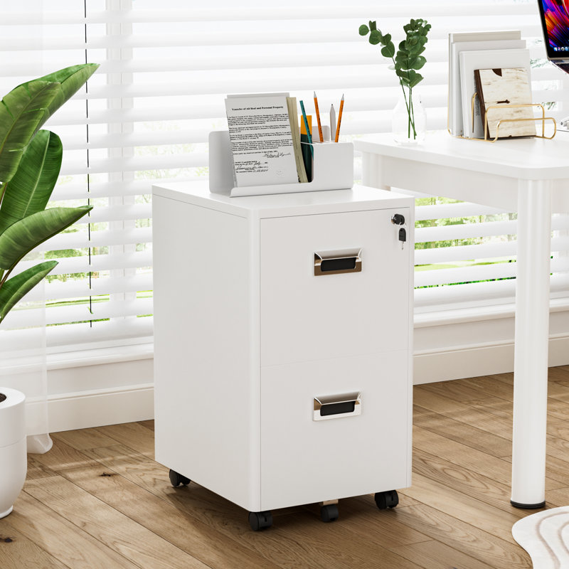 Armoire de rangement mobile à 2 tiroirs Ecobet, Gris